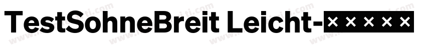 TestSohneBreit Leicht字体转换